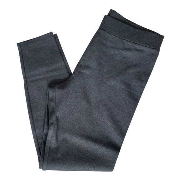 Lou & Grey Heather Charcoal Solid Thick Ponte Legging Ankle Versatile, sz Large - Picture 1 of 6